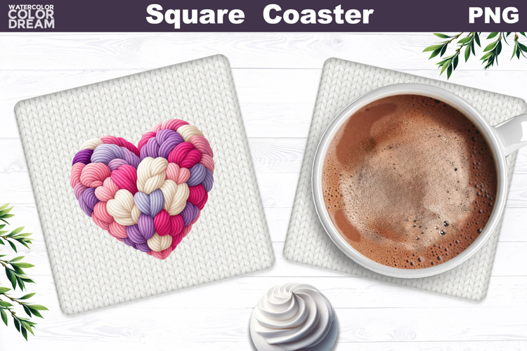 Valentine Square Coaster | Love Quote Sublimation