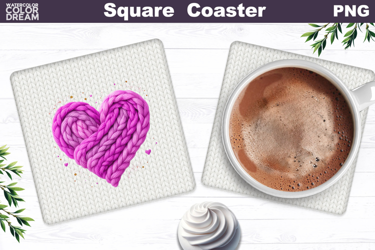 Valentine Square Coaster | Love Quote Sublimation