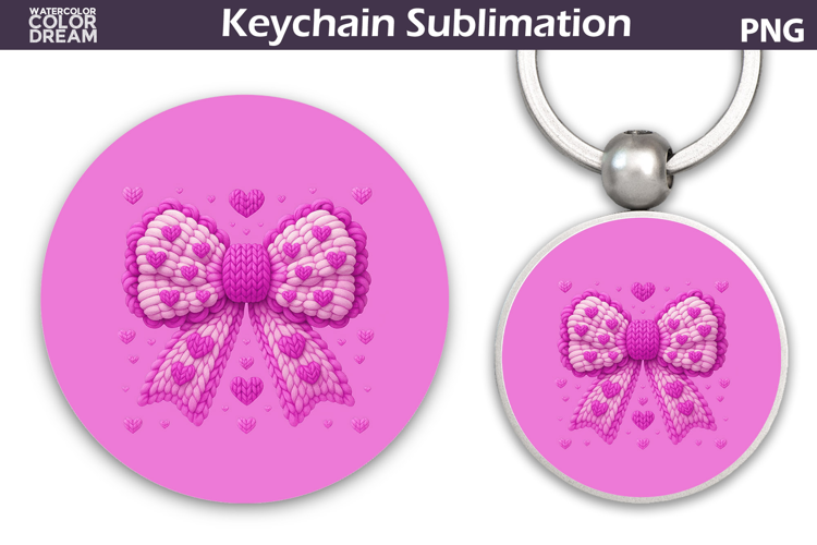 Valentine Heart Round Keychain | Valentine Key Ring