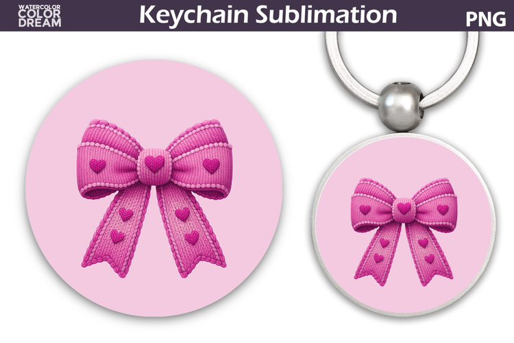 Valentine Heart Round Keychain | Valentine Key Ring