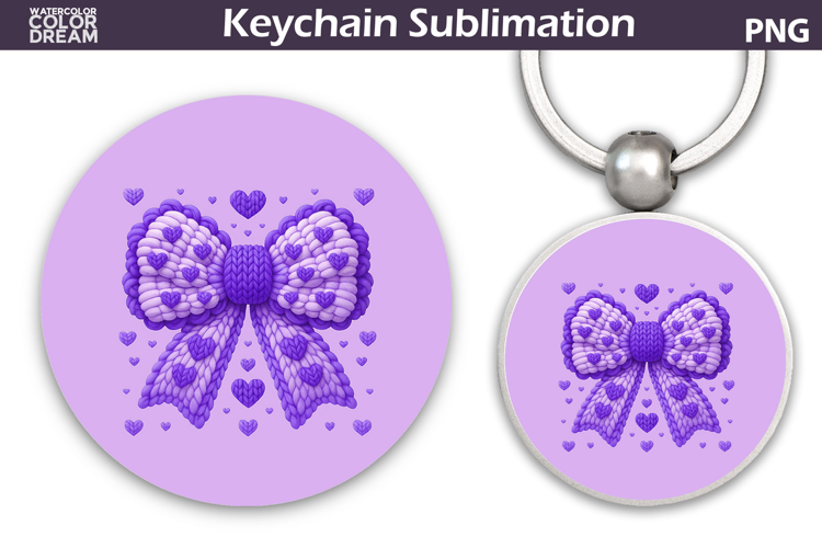 Valentine Heart Round Keychain | Valentine Key Ring