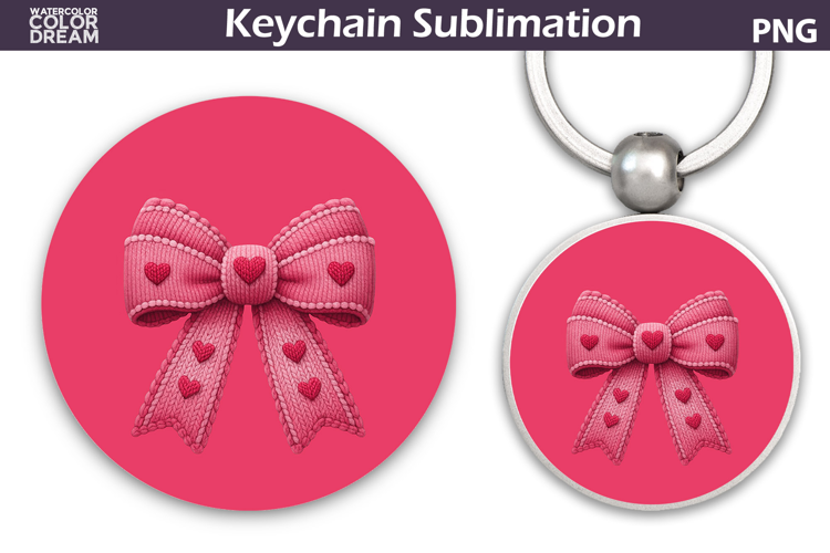 Valentine Heart Round Keychain | Valentine Key Ring