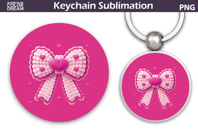 Valentine Heart Round Keychain | Valentine Key Ring