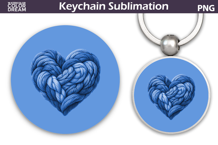 Valentine Heart Round Keychain | Valentine Key Ring