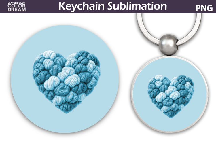 Valentine Heart Round Keychain | Valentine Key Ring