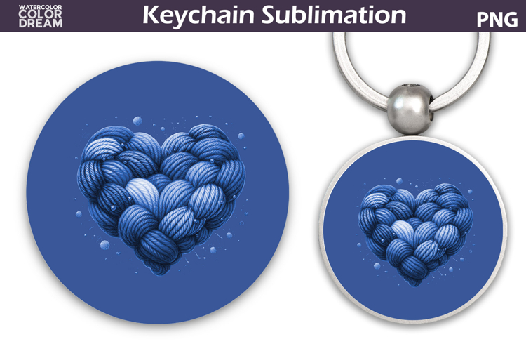 Valentine Heart Round Keychain | Valentine Key Ring