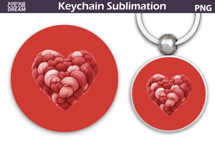 Heart Round Keychain | Mothers Day Key Ring