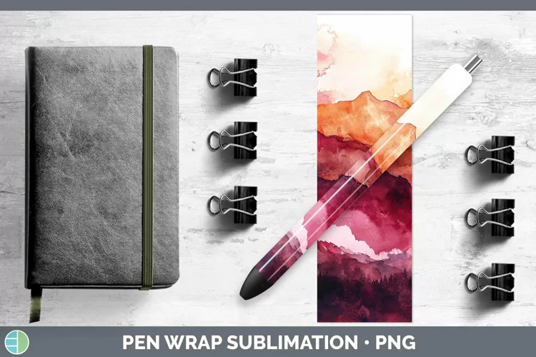 Valentine Landscape Pen Wrap Sublimation Pen Designs