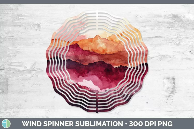 Valentine Landscape Wind Spinner Sublimation Spinner Designs