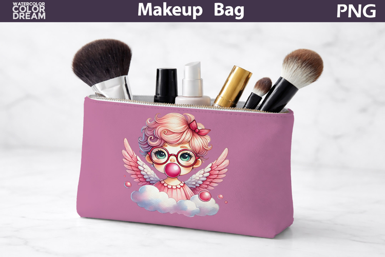Makeup Bag Sublimation | Cupid Bubble Gum Sublimation