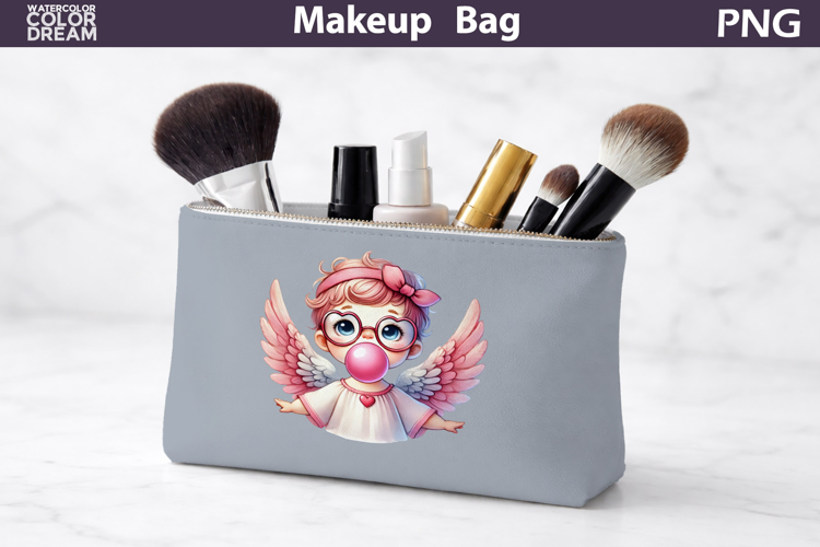 Makeup Bag Sublimation | Cupid Bubble Gum Sublimation