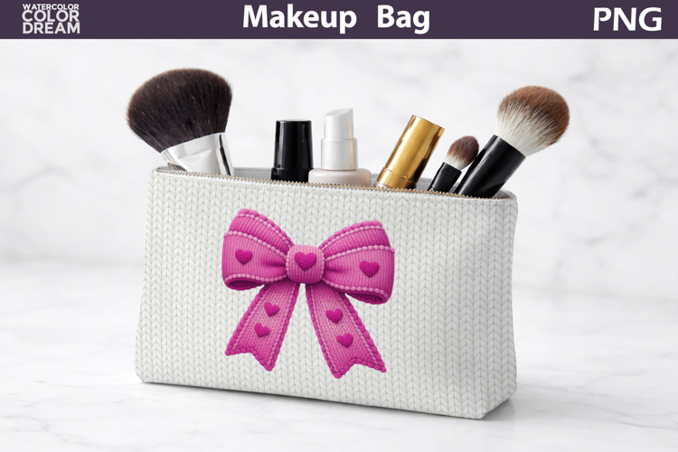 Makeup Bag Sublimation | Bow Sublimation