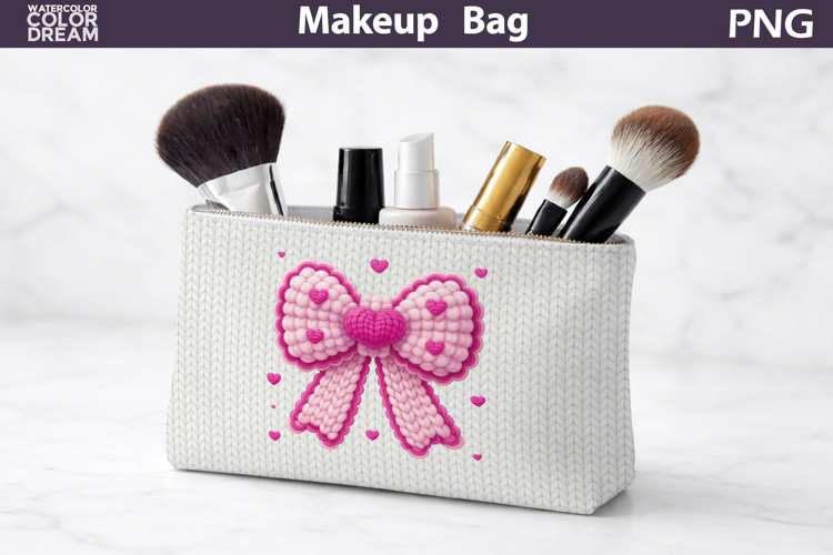 Makeup Bag Sublimation | Bow Sublimation
