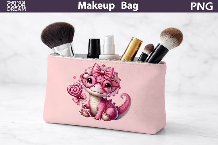 Makeup Bag Sublimation | Dinosaur Lollipop Sublimation