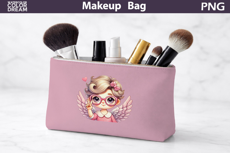 Makeup Bag Sublimation | Cupid Glasses Sublimation