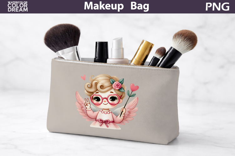 Makeup Bag Sublimation | Cupid Glasses Sublimation