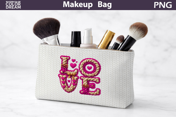 Makeup Bag Sublimation | Valentine Love Sublimation