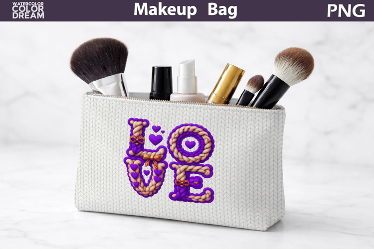 Makeup Bag Sublimation | Valentine Love Sublimation