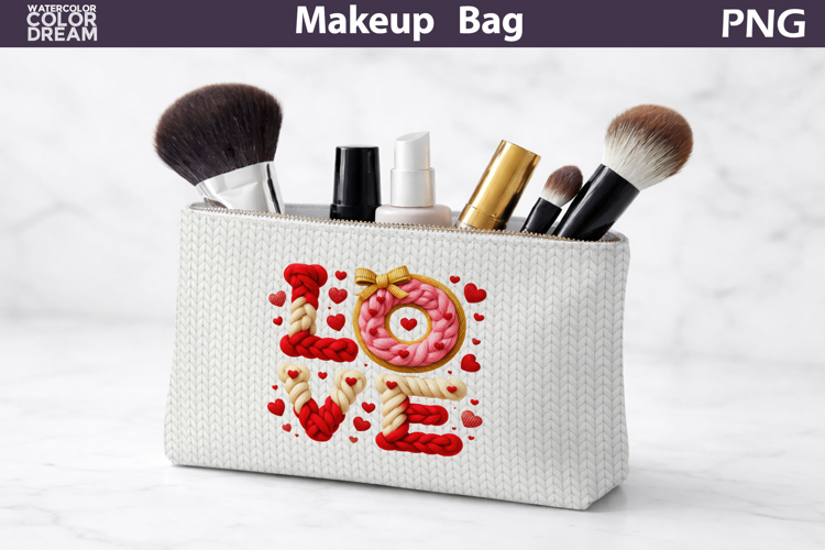 Makeup Bag Sublimation | Valentine Love Sublimation