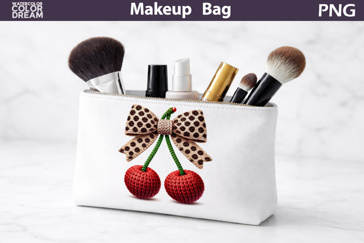 Makeup Bag Sublimation | Cherry Valentine Sublimation