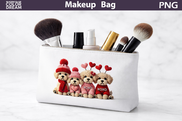 Makeup Bag Sublimation | Dogs Heart Sublimation