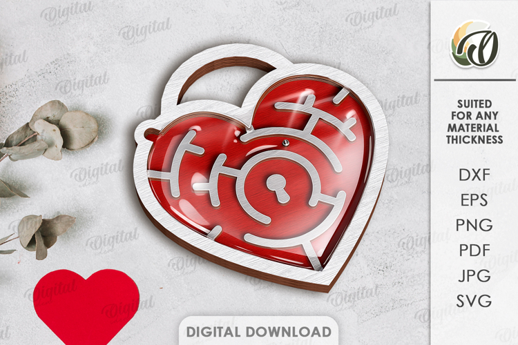 Valentines Day Maze Laser Cut. Maze Game SVG