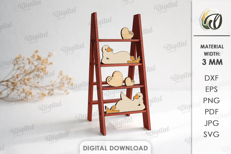 Valentines Day Mini Ladder Laser Cut. Stand Decor SVG