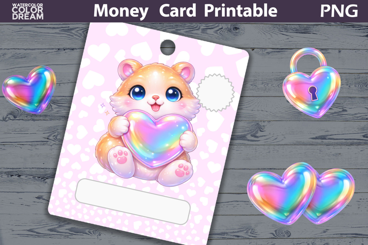 Birthday Money Card | Valentine Money Card Holder PNG