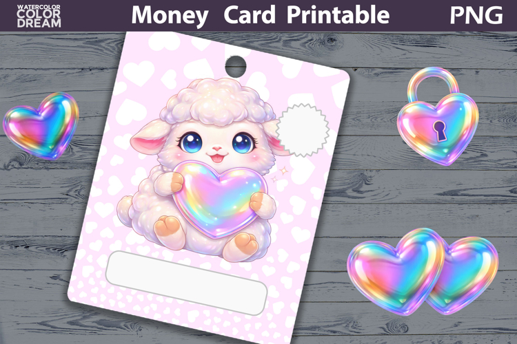 Birthday Money Card | Valentine Money Card Holder PNG