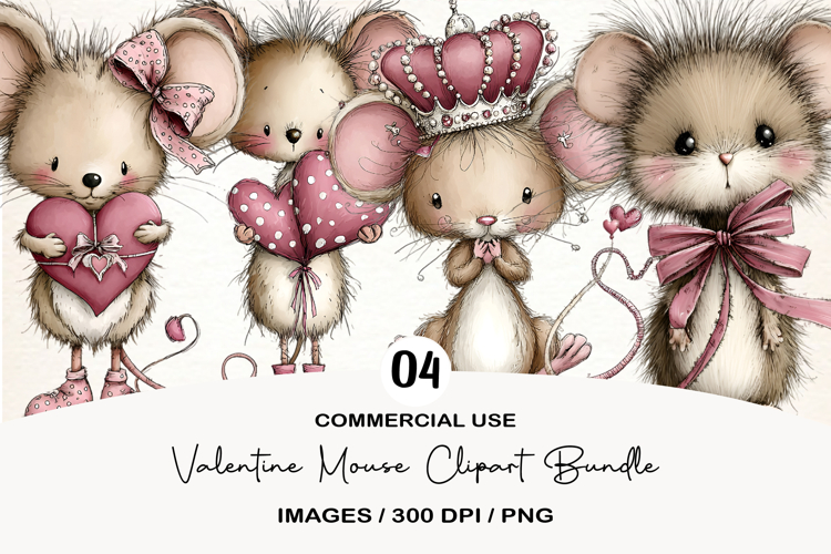 Valentine Mouse Clipart