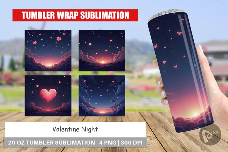 Tumbler Valentine Night example image 1