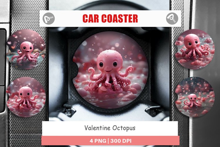 Car Coaster Valentine Octopus