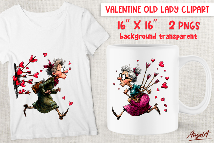 Valentine clipart elderly lady Anti Valentine Adult Humor