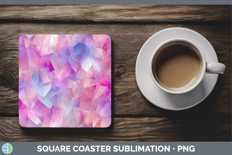 Valentine Opalescent Square Coaster Sublimation Coaster Desi