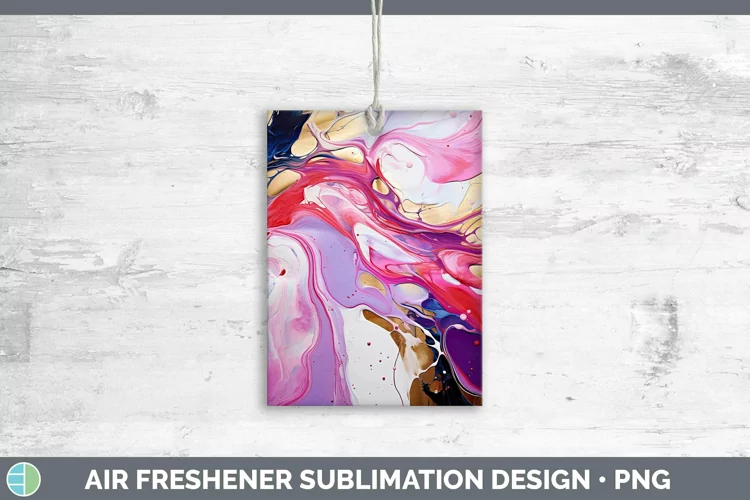 Valentine Paint Pour Air Freshener Sublimation Car Freshener