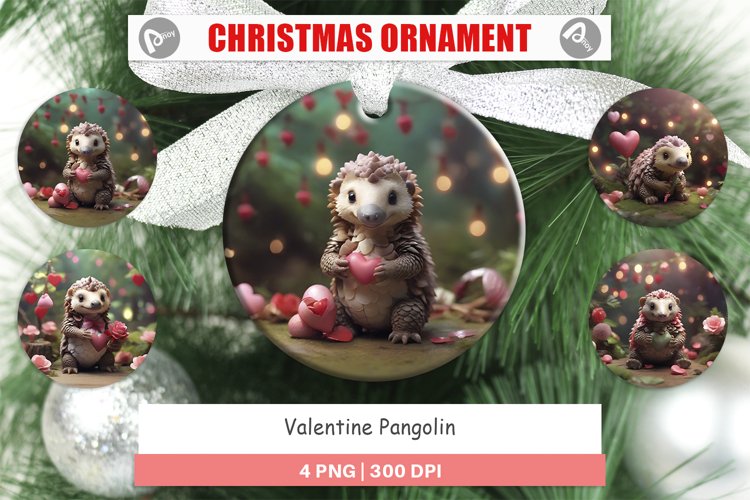 Christmas Ornaments Valentine Pangolin