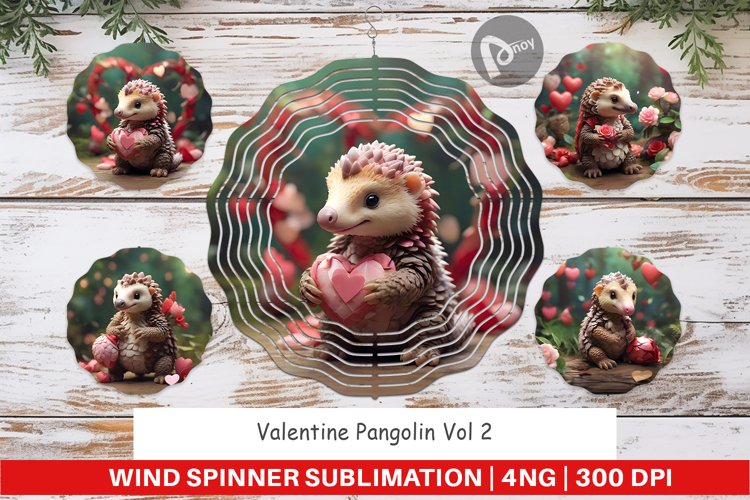Wind Spinner Valentine Pangolin