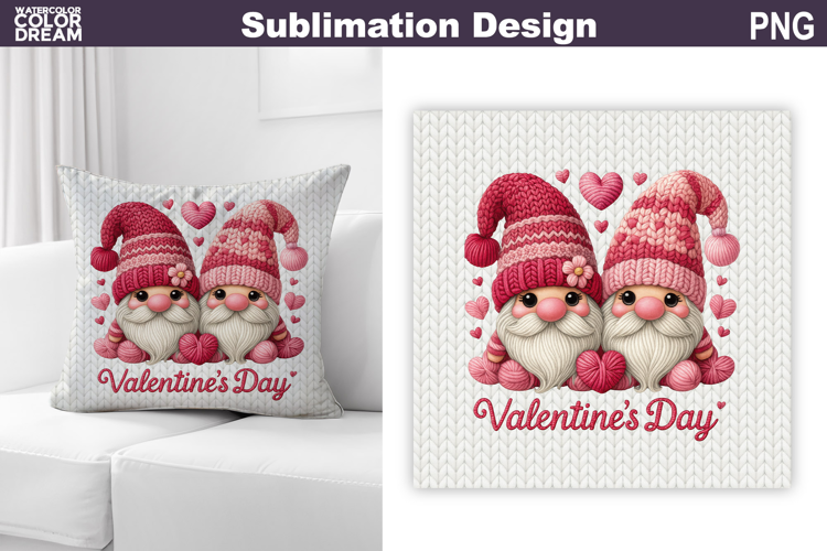 Valentine Pillow Design | Gnomes Valentines Day