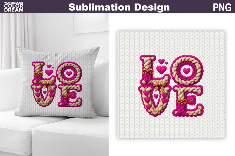 Love Valentine Heart Pillow Design