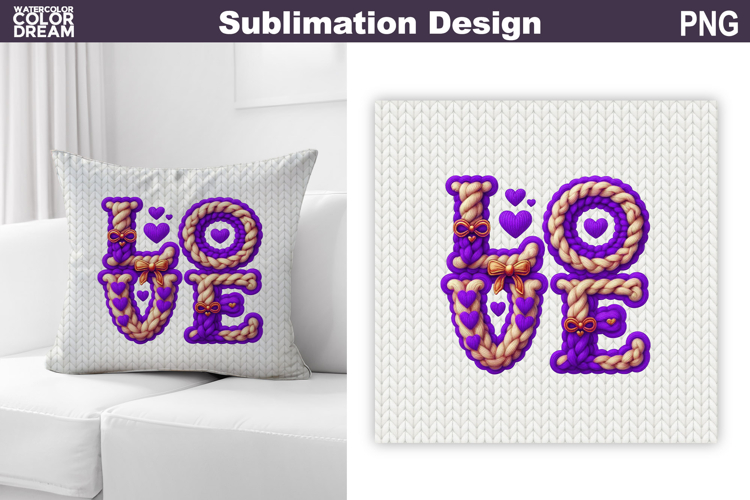Love Valentine Heart Pillow Design