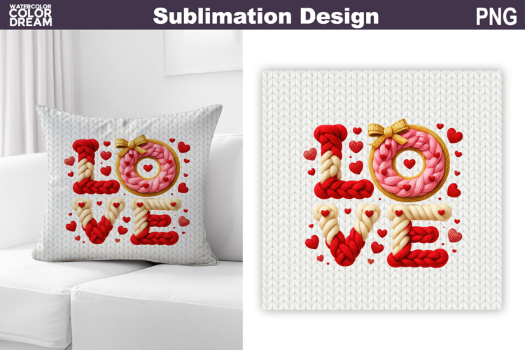 Love Valentine Heart Pillow Design