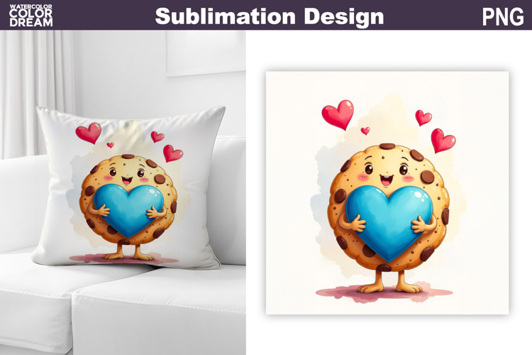 Valentine Cookie Pillow Design | Valentines Day Sublimation