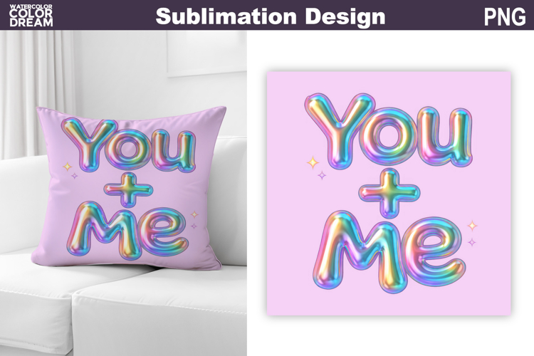 Valentine Pillow Design | Iridescent Valentine Quote