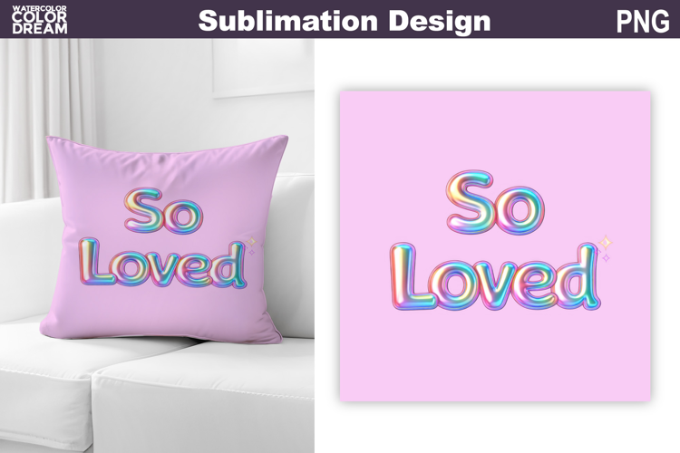 Valentine Pillow Design | Iridescent Valentine Quote