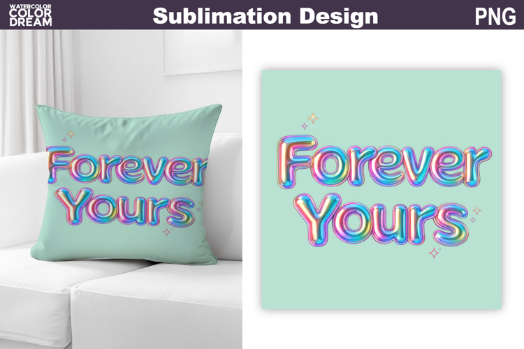 Valentine Pillow Design | Iridescent Valentine Quote