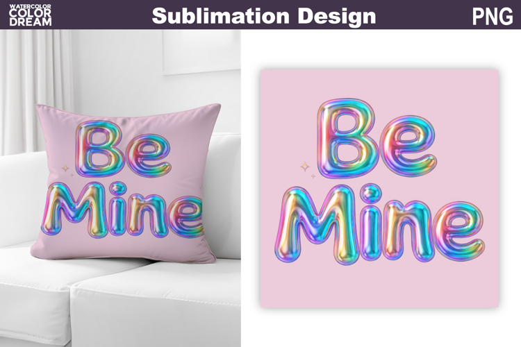 Valentine Pillow Design | Iridescent Valentine Quote