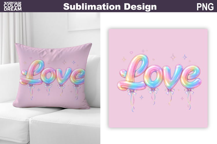 Valentine Pillow Design | Iridescent Valentine Quote