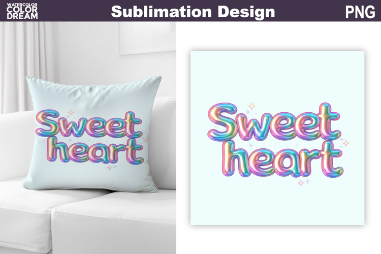 Valentine Pillow Design | Iridescent Valentine Quote