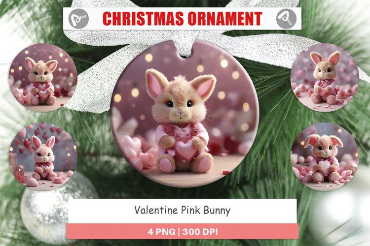 Christmas Ornaments Valentine Bunny