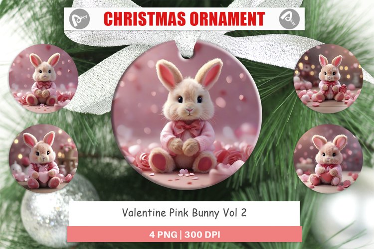 Christmas Ornaments Valentine Bunny
